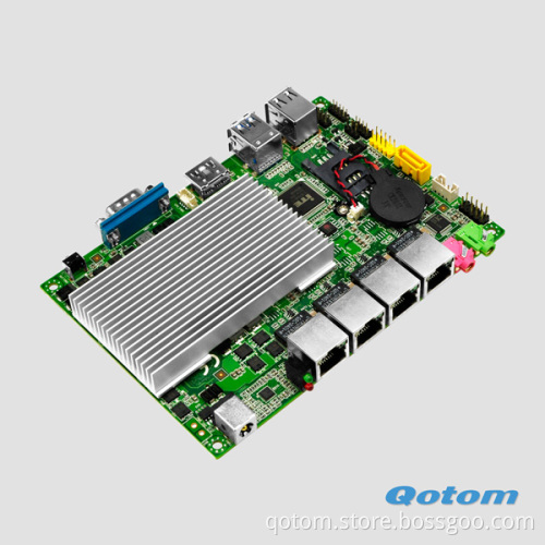 Qotom Nano Mini itx fanless motherboard with 3215U, x86 4 ethernet micro industrial pc mothboard